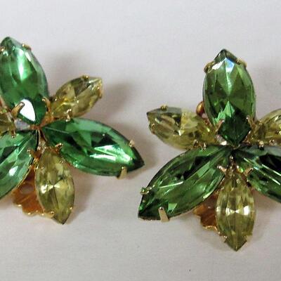 Pretty Vintage Rhinestone Earrings and Pin Lot