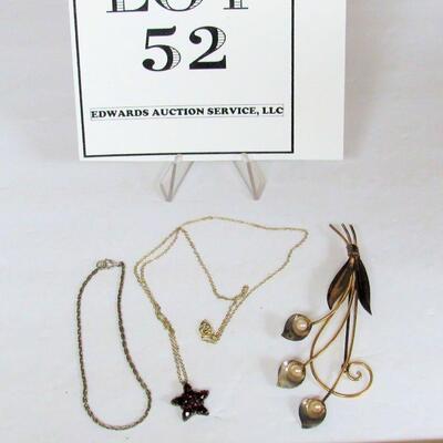 Vintage Gold Filled Jewelry Lot, Pin is 1/20 12K and Sterling