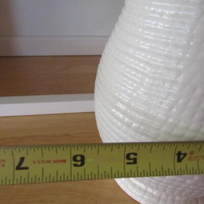 Glazed Ceramic Pitcher- Rope Texture