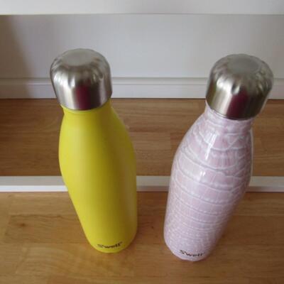 Two S'well Brand Metal Water Bottles