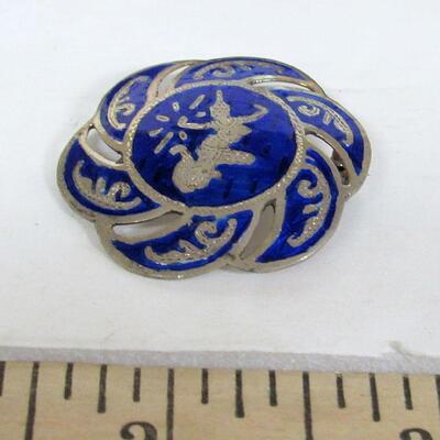 Vintage Siam Sterling and Enamel Pin