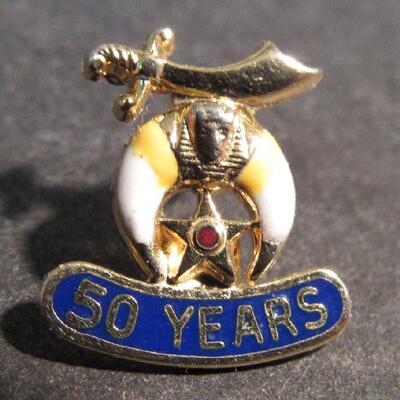 Vintage 10K Gold 50 Year Pin, Small