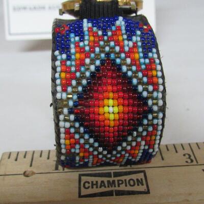 Vintage Native American Cuff Bracelet With 1980s Watch