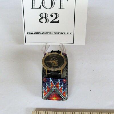 Vintage Native American Cuff Bracelet With 1980s Watch