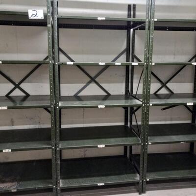 LOT 2A THREE METAL SHELVES