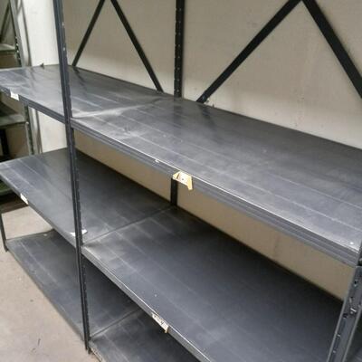 LOT 3A  TWO METAL SHELVES