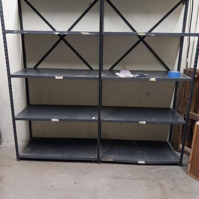 LOT 3A  TWO METAL SHELVES