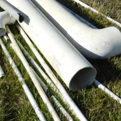 Collection of PVC Pipe Various Lengths and Diameters
