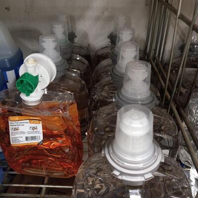 LOT 43A BOTTLES OF SOAP FOR DISPENSERS