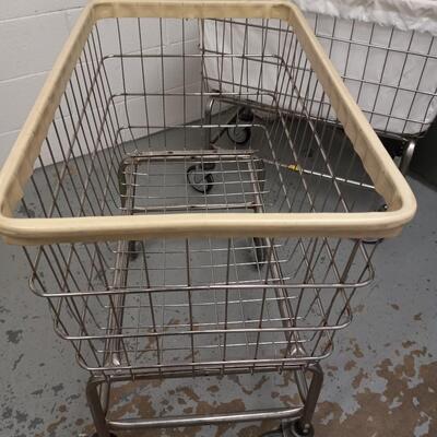LOT 54A TWO METAL LAUNDRY CARTS