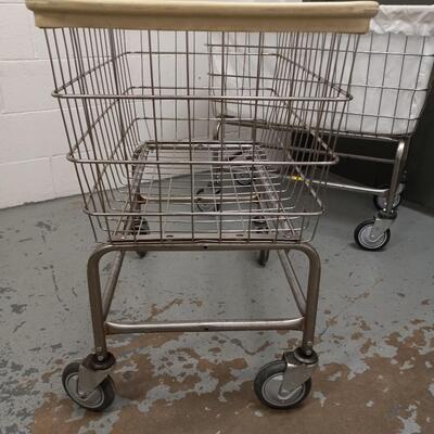 LOT 54A TWO METAL LAUNDRY CARTS