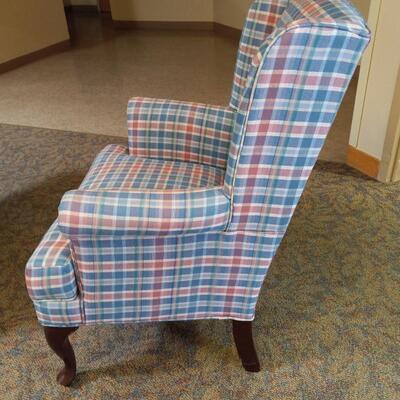 LOT  TWO  UPHOLSTERED ARM CHAIRS