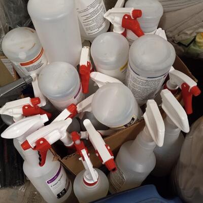 SPRAY BOTTLES-MICROFIBER CLOTHS'-STEP STOOLS