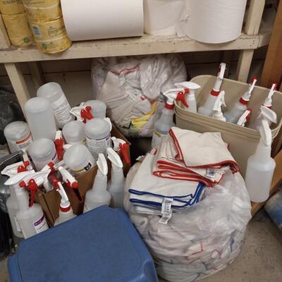 SPRAY BOTTLES-MICROFIBER CLOTHS'-STEP STOOLS