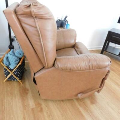 Lane Leather Recliner on Swivel Base