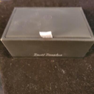 David Donahue Onyx and Brass Wedding Stud Set