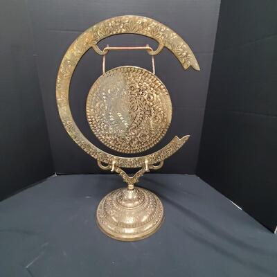 Brass Engraved Asian Gong