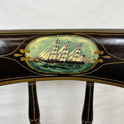 114 Vintage Hand painted Windsor Captains Chair