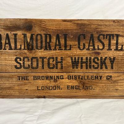 127 Vintage Balmoral Castle Scotch Whiskey Wooden Crate