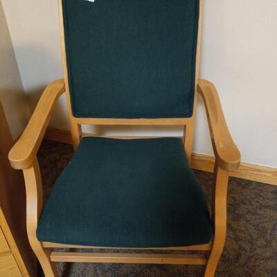LOT 20C CHAIR ANDWOODEN SIDE TABLE