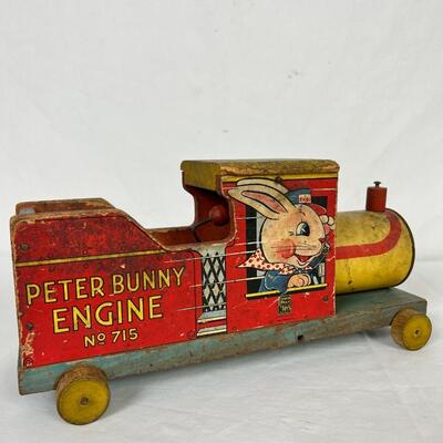 133 Vintage 1948 Fisher Price Peter Bunny Engine