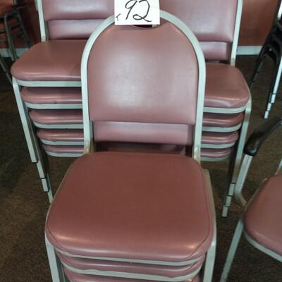 LOT 92T  TWELVE STACKABLE CHAIRS