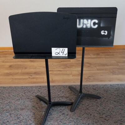 LOT 24W TWO METAL MUSIC STANDS