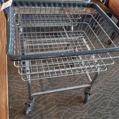 LOT 136 TWO METAL WIRE CARTS