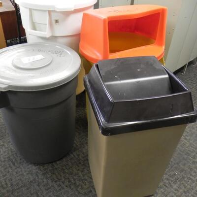 FOUR TRASH CANS