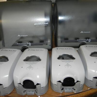 LOT 63W AUTOMATIC SOAP AND TOWEL DISPENSERS