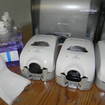 LOT 63W AUTOMATIC SOAP AND TOWEL DISPENSERS