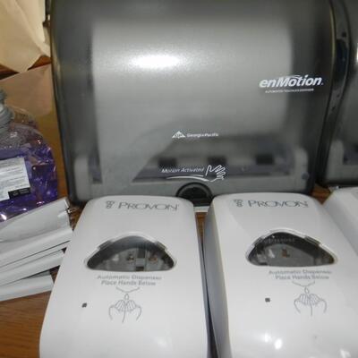 LOT 63W AUTOMATIC SOAP AND TOWEL DISPENSERS