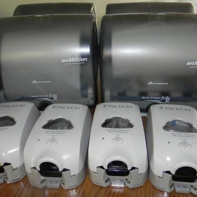 LOT 62W AUTOMATIC SOAP AND TOWEL DISPENSERS