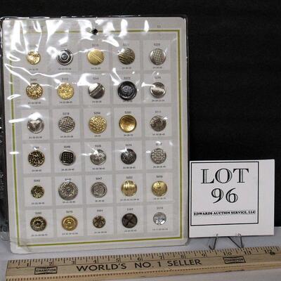 Card of Salesman's Sample Buttons, Basics, Unknown Company