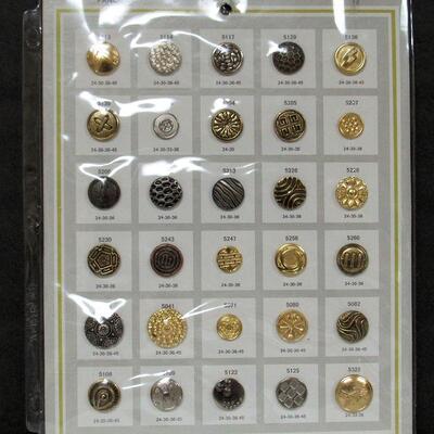 Card of Salesman's Sample Buttons, Basics, Unknown Company