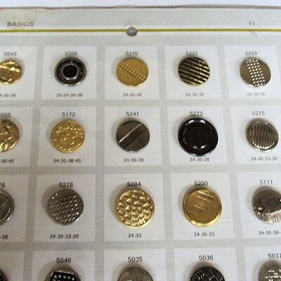 Card of Salesman's Sample Buttons, Basics, Unknown Company