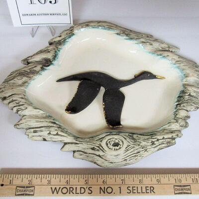 MCM Goose Pottery Wall Plaque