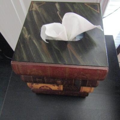 Stack of Books Tissue Holder with Drawer