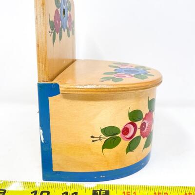 VINTAGE RUSSIAN FOLK ART WOODEN SALT BOX