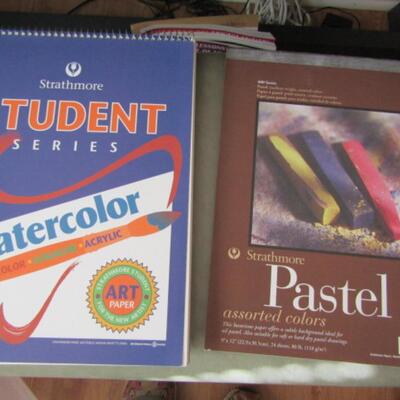 Nice Selection of Art Supplies- Books, Brushes, Sketch Pads