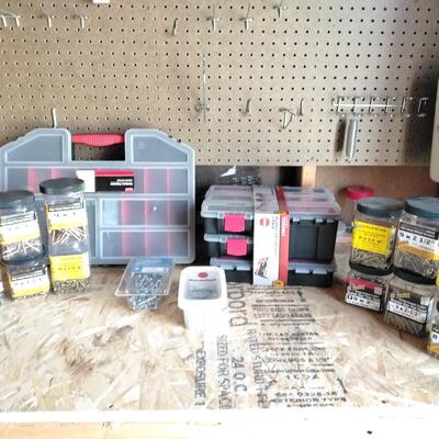 LOT 21 HARDWARE WITH ORGANIZING CONTAINERS