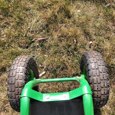 LOT 23 TRACTOR SEAT MOBILE GARDEN CHAIR AND GARDENING SUPPLIES