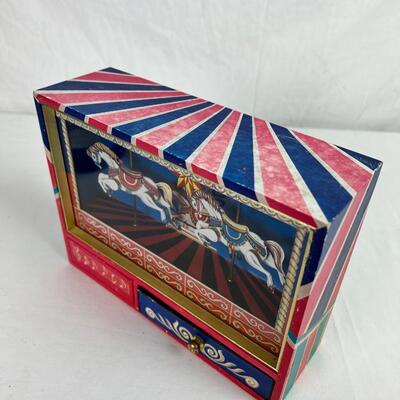 150  Vintage Otagiri Japan 1981 Carousel Music Jewelry Box