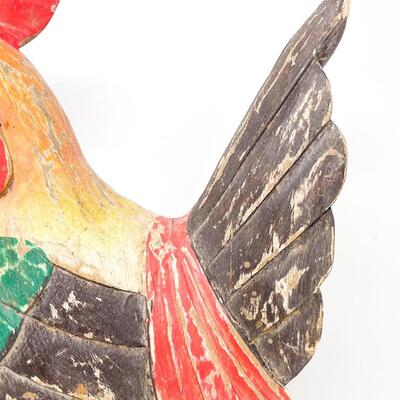 16â€ CARVED ROOSTER DECOR