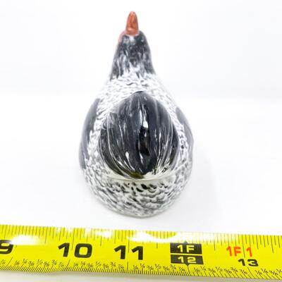 SMALL HAND-PAINTED CHICKEN LIDDED DISH