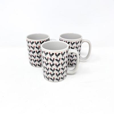 OTAGIRI CHICKEN COFFEE MUGS (3)