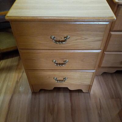 2 WOODEN THREE DRAWER STANDS