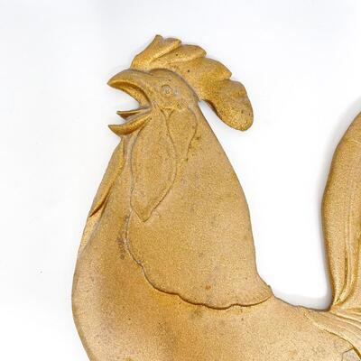 LARGE IRON ROOSTER DECOR
