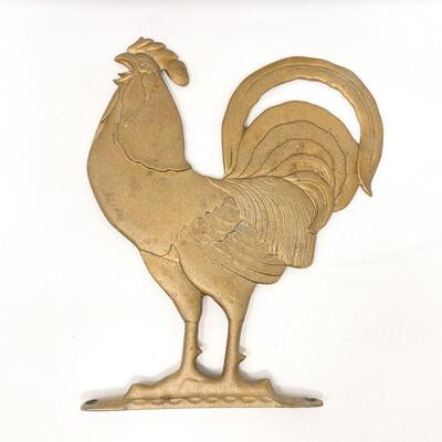 LARGE IRON ROOSTER DECOR