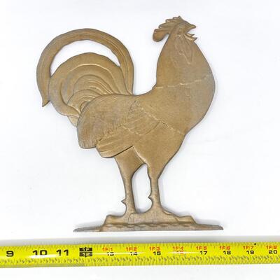 LARGE IRON ROOSTER DECOR